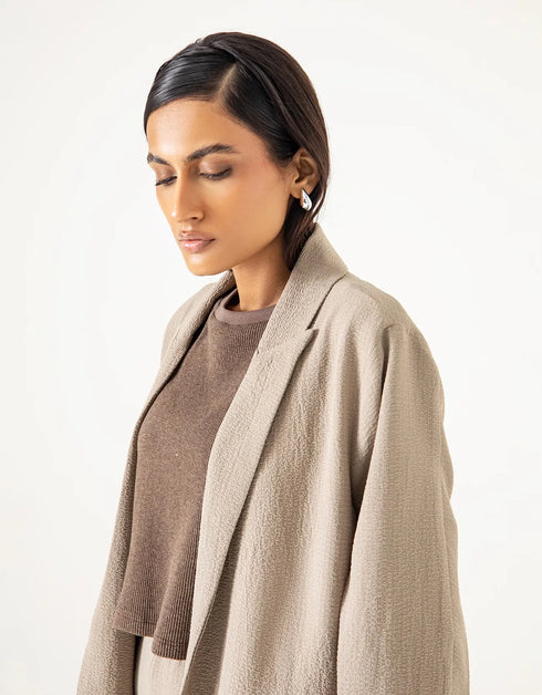 OVERSIZED TEXTURED BLAZER